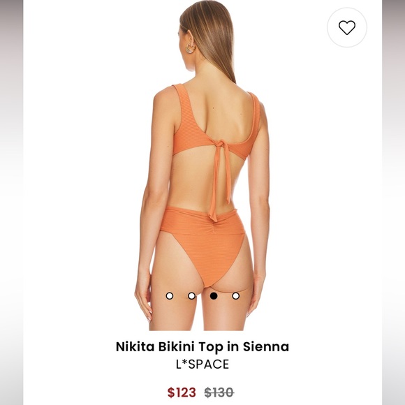 NWT L*space Bikini set in Siena - Nikita Top / Eco Chic Bardot Bikini Bottom - Picture 2 of 7